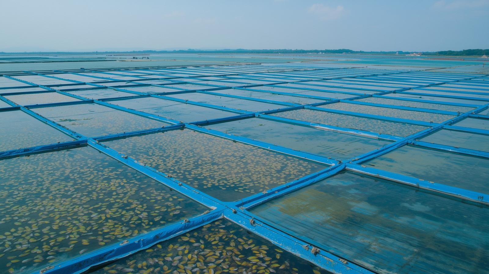 تبطين مزرعة سمكية